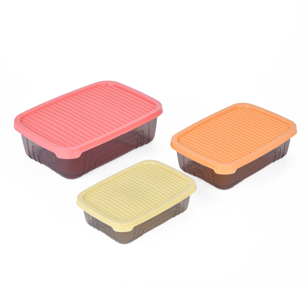 Rectangular Storage Cannister Set of 3- Multicolor