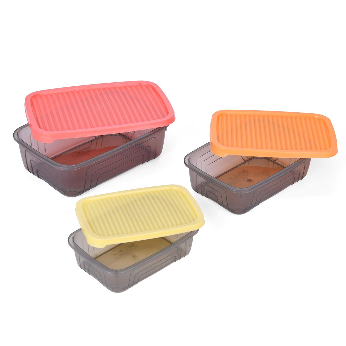 Rectangular Storage Cannister Set of 3- Multicolor