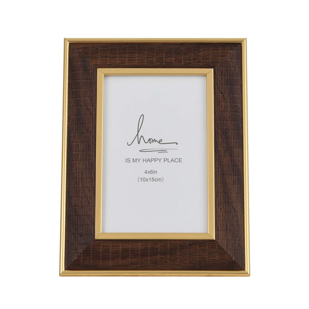 Single Pic Photo Frame- Brown, 4 x 6 Inch