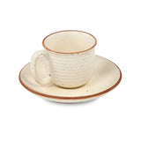 Cup and Saucer 180ml Stoneware Set- Cream