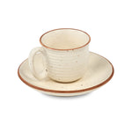 Cup and Saucer 180ml Stoneware Set- Cream