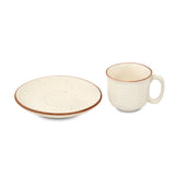 Cup and Saucer 180ml Stoneware Set- Cream