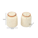 Salt and Pepper Stoneware Condiment Set- Cream