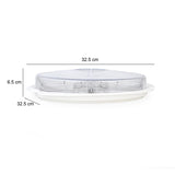 6 Compartment Platter with Lid- Transparent & White