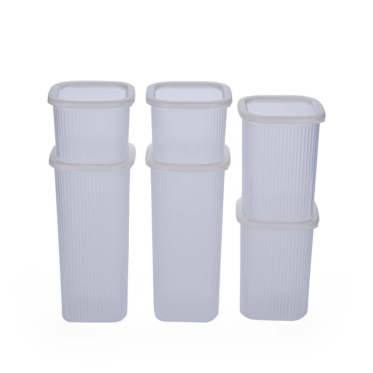 Multipurpose Storage Cannister Set of 6- White