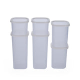 Multipurpose Storage Cannister Set of 6- White