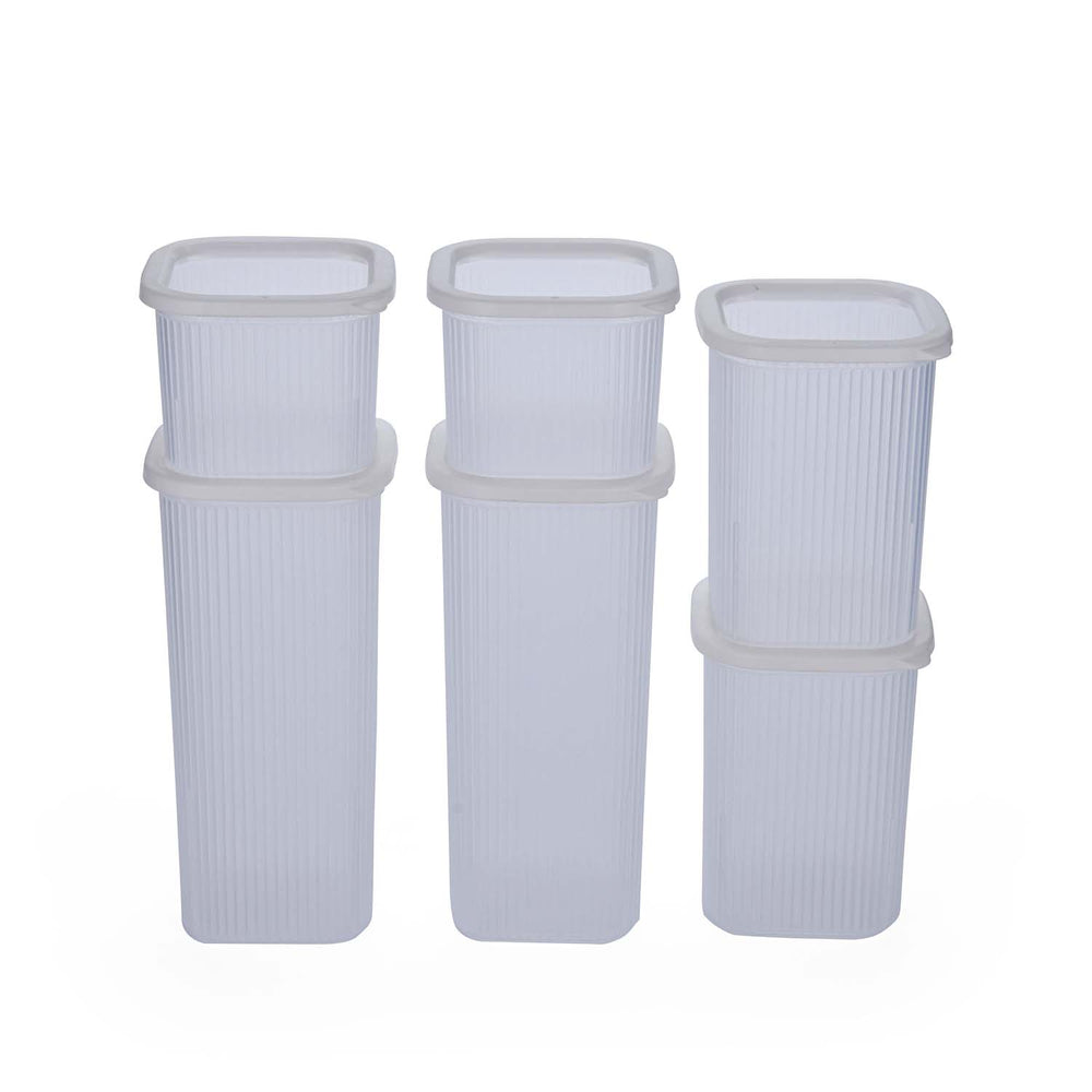 Multipurpose Storage Cannister Set of 6- White