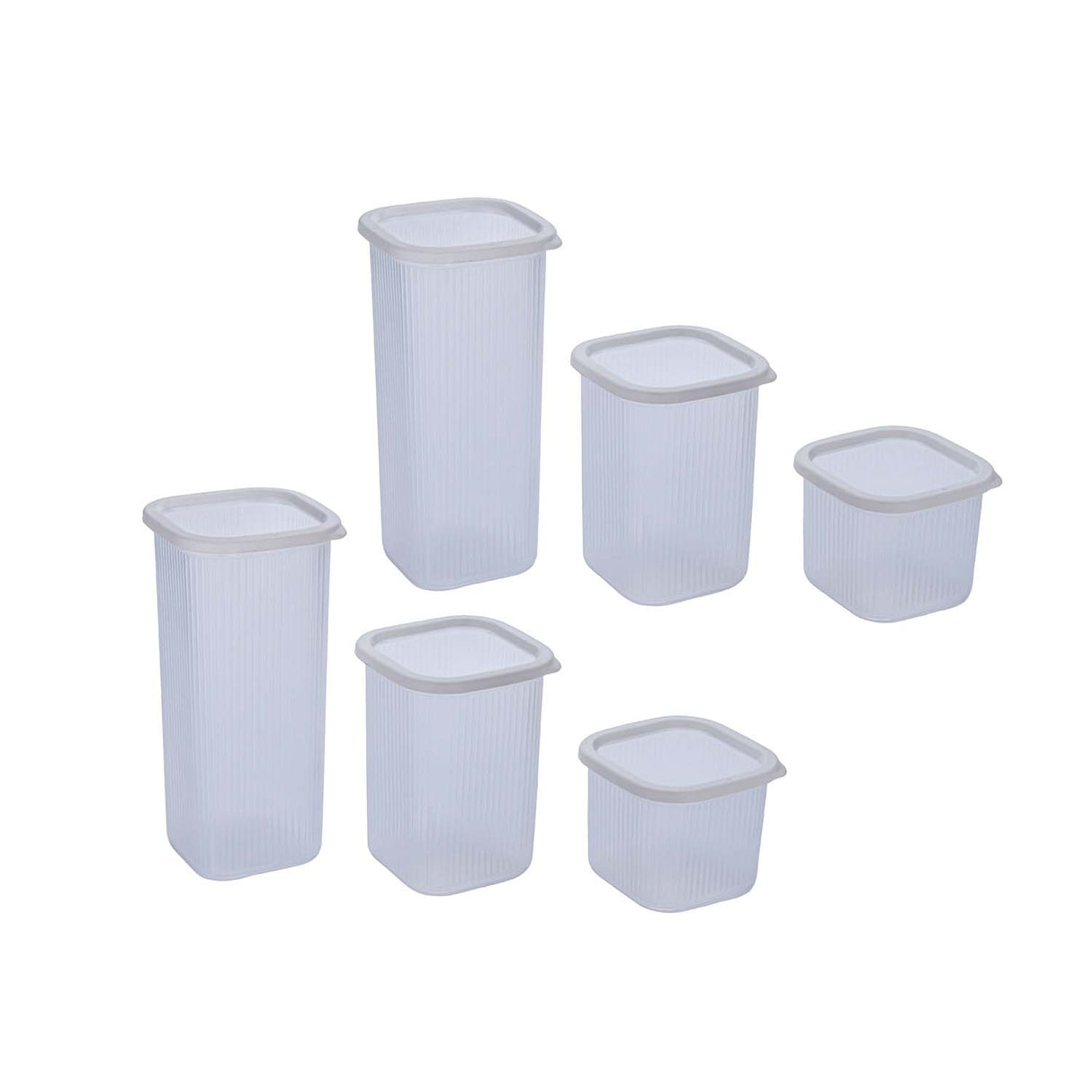 Multipurpose Storage Cannister Set of 6- White