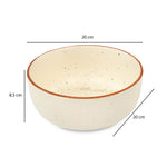Stoneware 850ml Serving Bowl- Cream