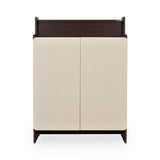 Benny 2 Door Shoe Cabinet- Legno Oak Dark & Ivory