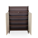 Benny 2 Door Shoe Cabinet- Legno Oak Dark & Ivory