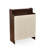 Benny 2 Door Shoe Cabinet- Legno Oak Dark & Ivory