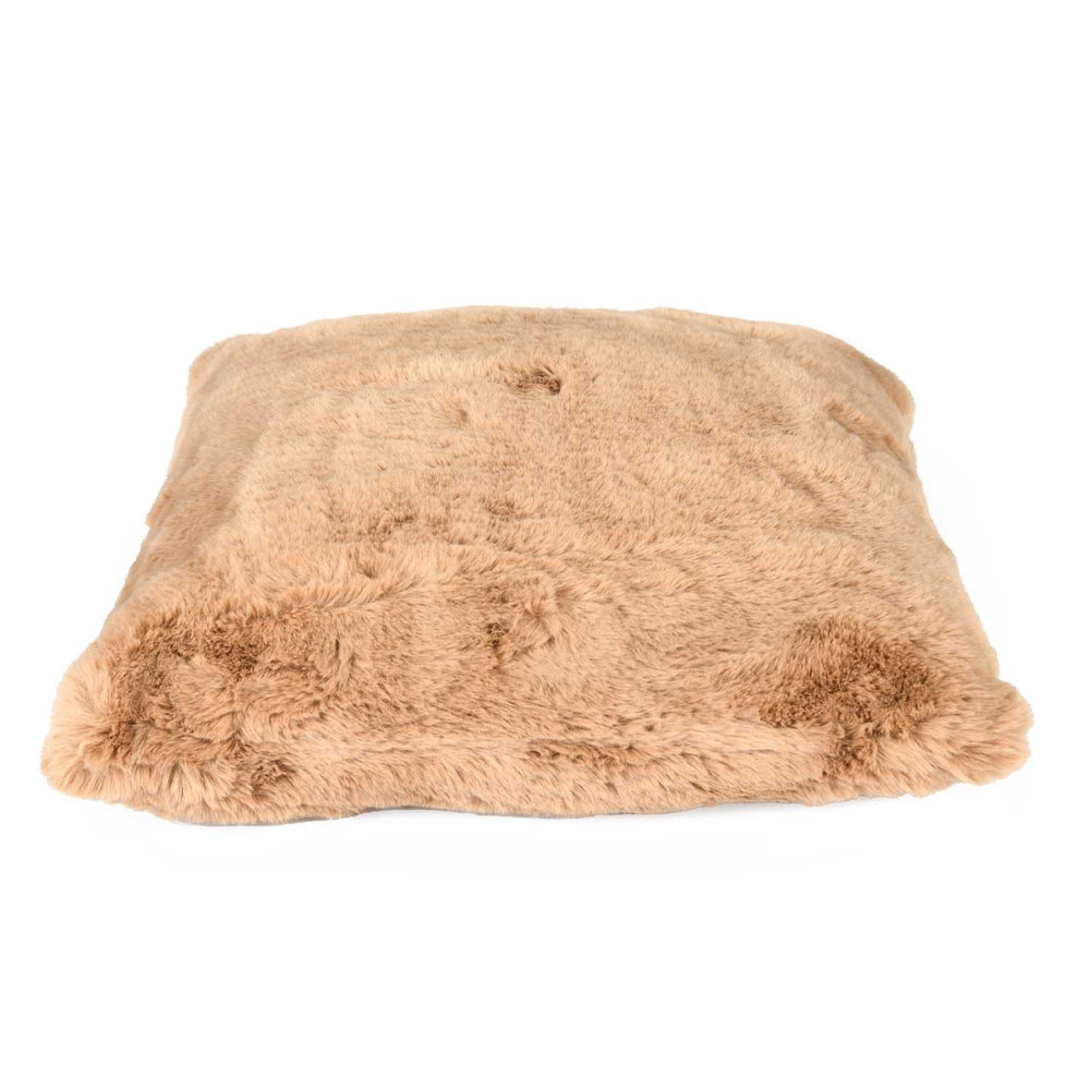 Faux Fur Decorative Filled Cushion- Brown