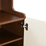 Benny 2 Door Shoe Cabinet- Legno Oak Dark & Ivory