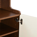 Benny 2 Door Shoe Cabinet- Legno Oak Dark & Ivory