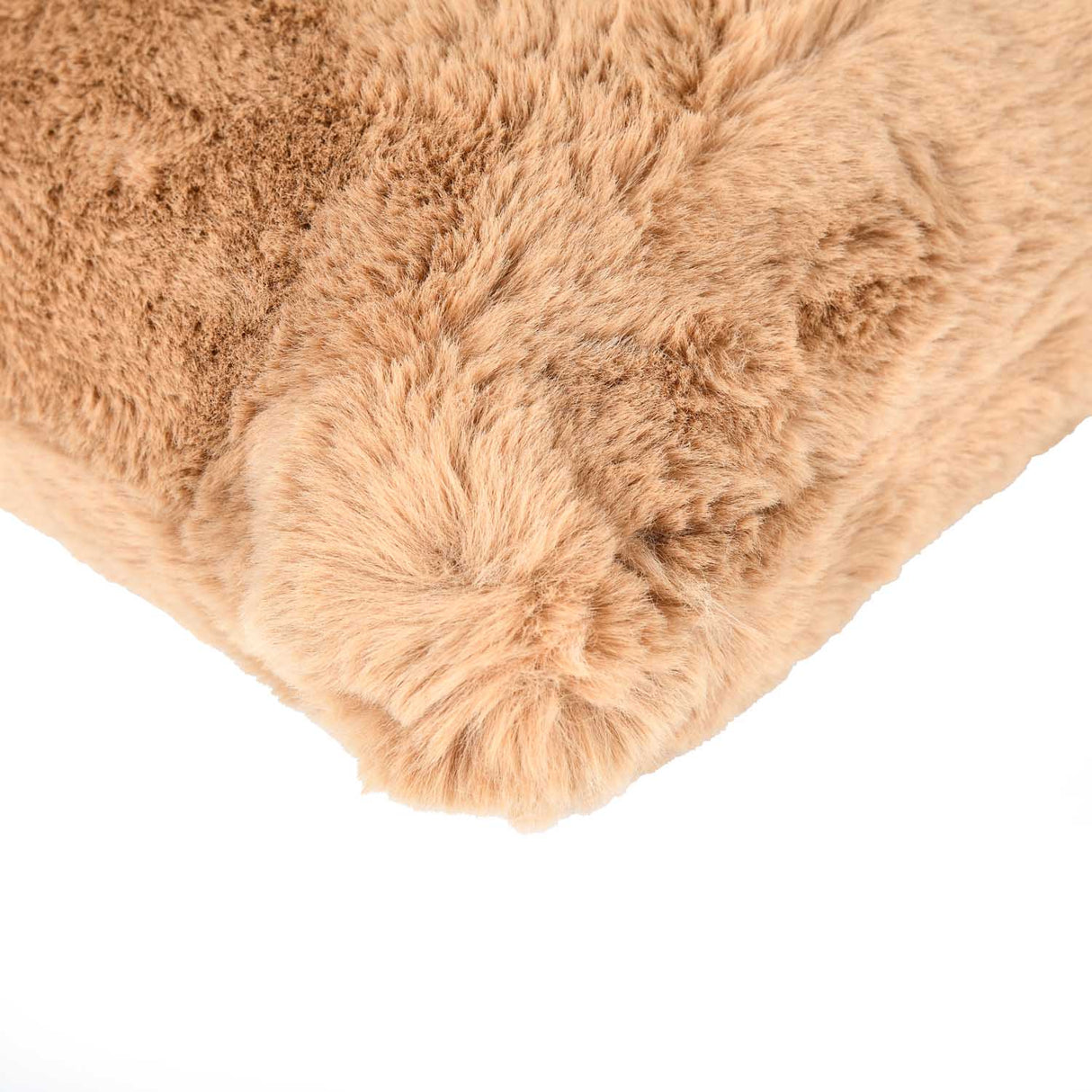 Faux Fur Decorative Filled Cushion- Brown