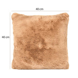 Faux Fur Decorative Filled Cushion- Brown