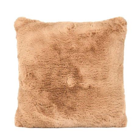 Faux Fur Decorative Filled Cushion- Brown