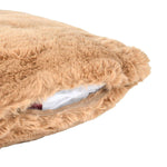 Faux Fur Decorative Filled Cushion- Brown