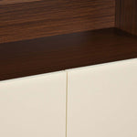 Benny 2 Door Shoe Cabinet- Legno Oak Dark & Ivory