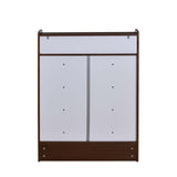 Benny 2 Door Shoe Cabinet- Legno Oak Dark & Ivory