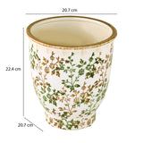 Floral Bell Shaped Ceramic Vase- Green