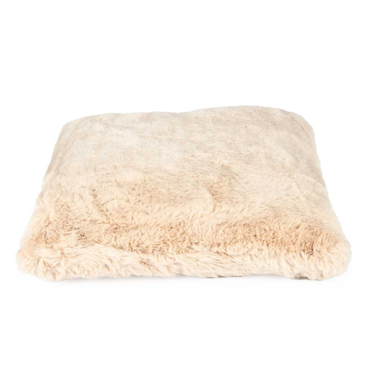 Faux Fur Decorative Filled Cushion- Beige