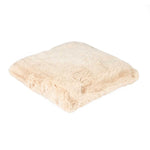 Faux Fur Decorative Filled Cushion- Beige