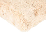 Faux Fur Decorative Filled Cushion- Beige