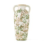 Floral Ceramic Vase with Ears Large- Green