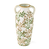 Floral Ceramic Vase with Ears Large- Green