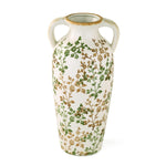 Floral Ceramic Vase with Ears Large- Green