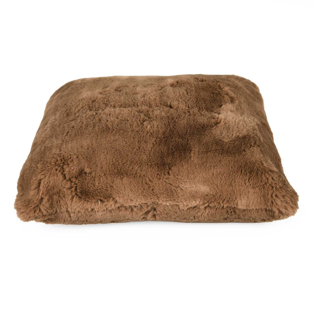 Faux Fur Decorative Filled Cushion- Brown