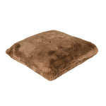 Faux Fur Decorative Filled Cushion- Brown