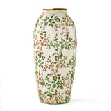 Floral Droplet Ceramic Vase Large- Green