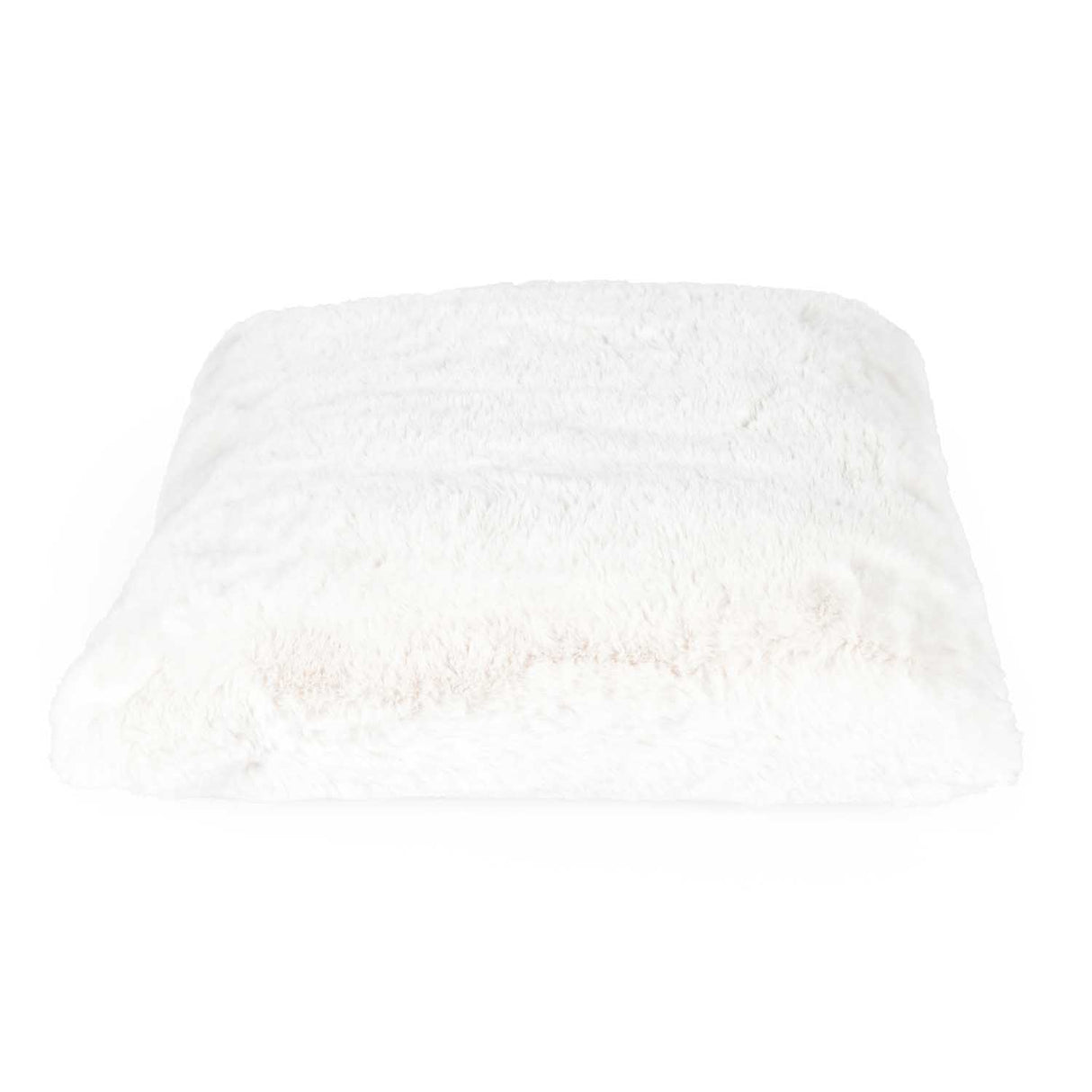 Faux Fur Decorative Filled Cushion- White