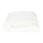 Faux Fur Decorative Filled Cushion- White
