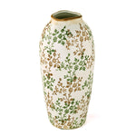 Floral Droplet Ceramic Vase Large- Green