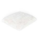 Faux Fur Decorative Filled Cushion- White