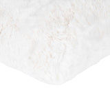Faux Fur Decorative Filled Cushion Large- White