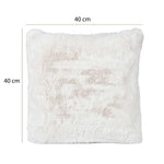 Faux Fur Decorative Filled Cushion- White