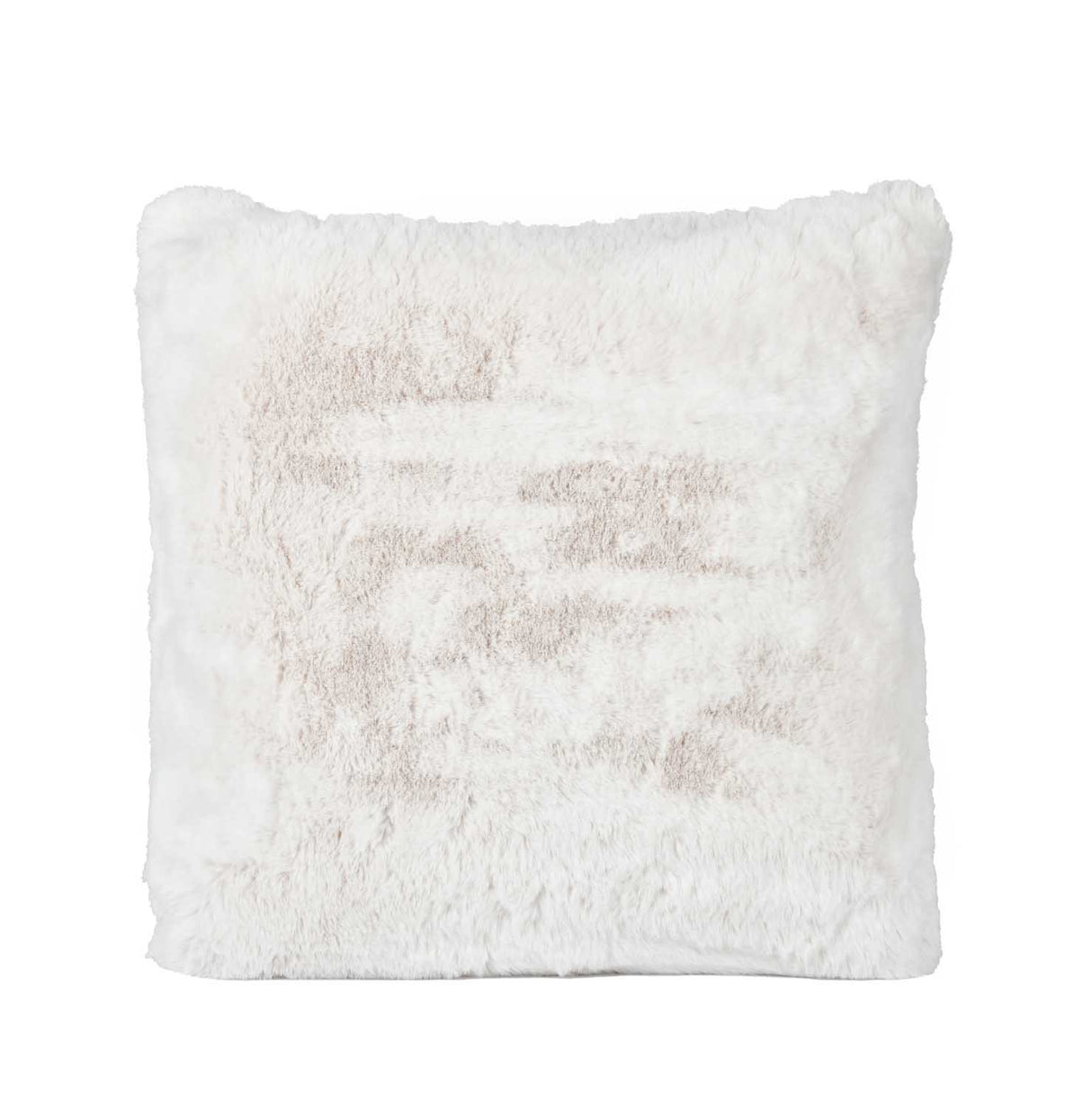 Faux Fur Decorative Filled Cushion- White