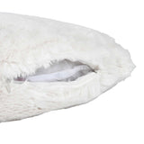 Faux Fur Decorative Filled Cushion- White