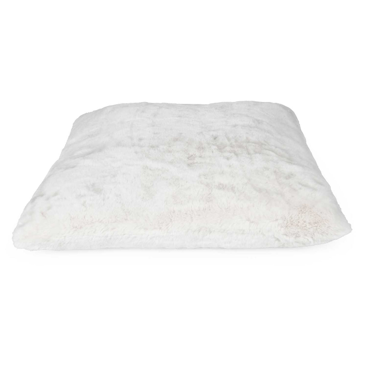 Faux Fur Decorative Filled Cushion Large- White