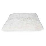 Faux Fur Decorative Filled Cushion Large- White