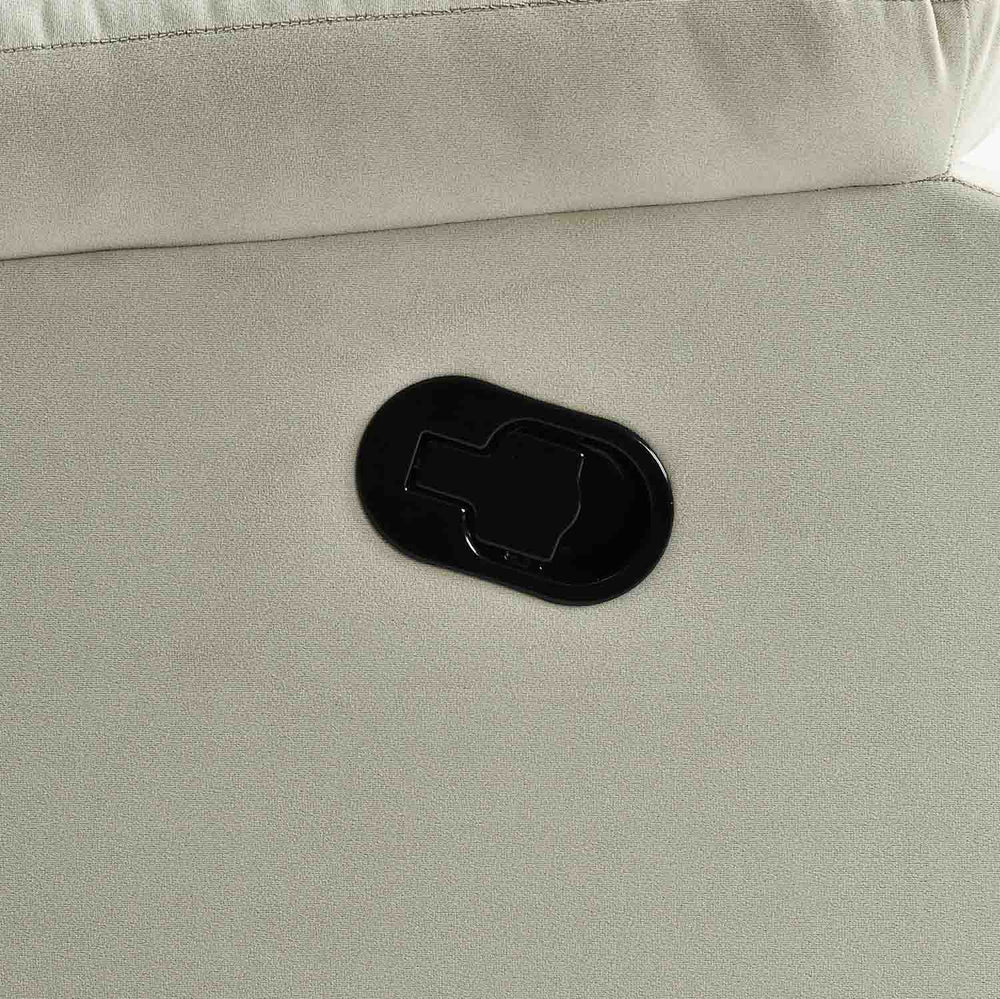 Derik 1 Seater Manual Recliner Sofa- Beige