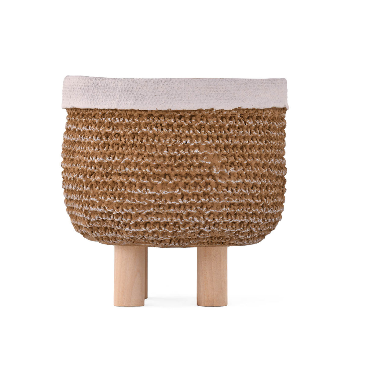 Gunny Sack Trileg Planter- Brown