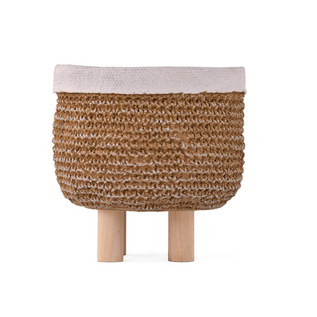 Gunny Sack Trileg Planter- Brown