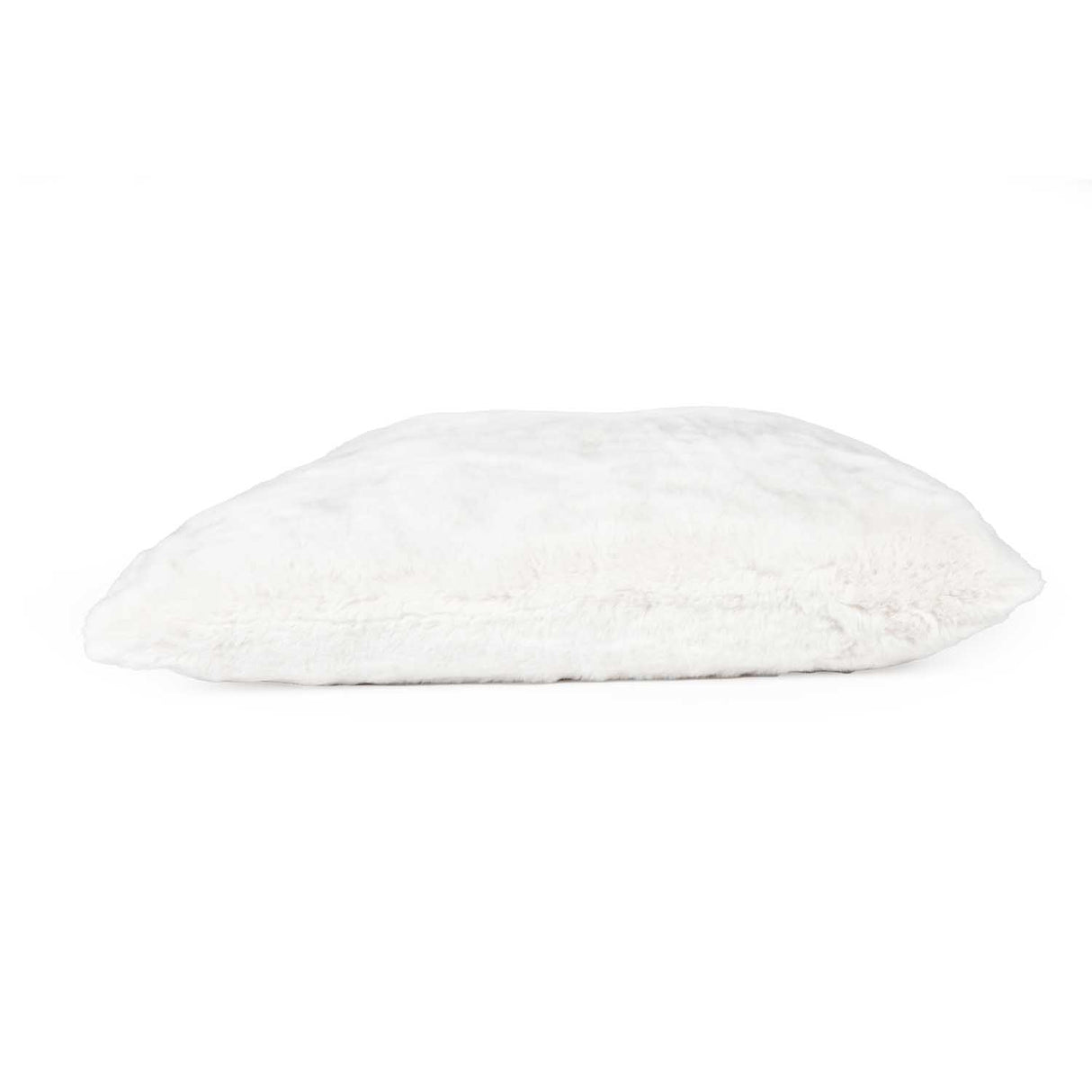 Faux Fur Decorative Filled Cushion Large- White