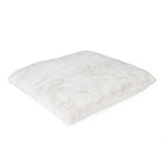 Faux Fur Decorative Filled Cushion Large- White
